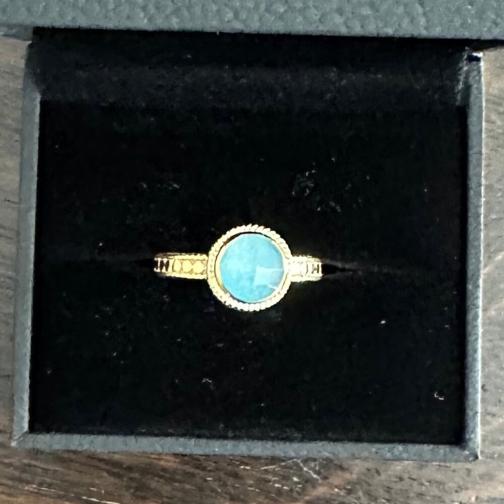 Anna Beck Blue Quartz Skinny Band Ring